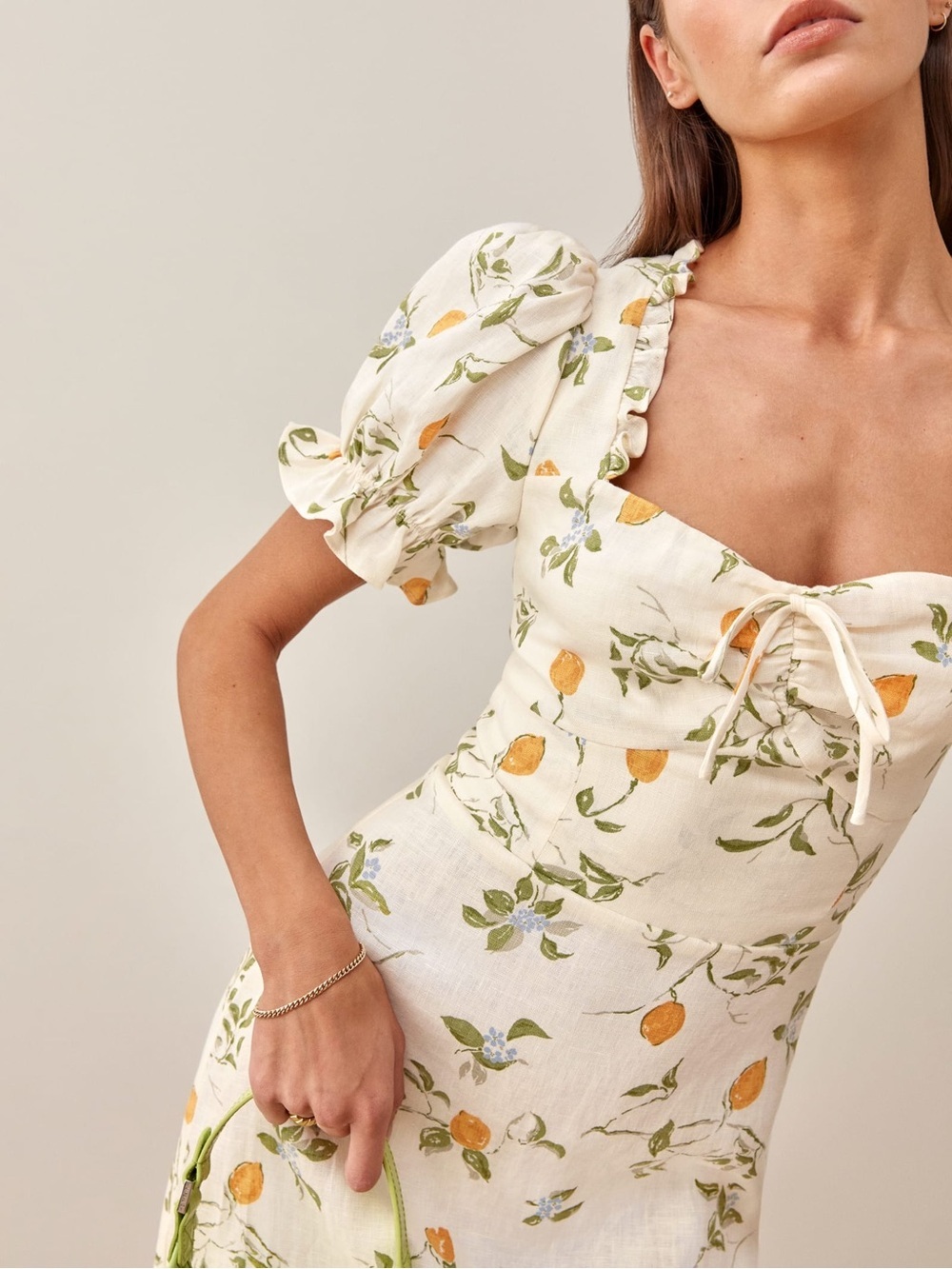 Reformation Easton Linen Dress Size 2